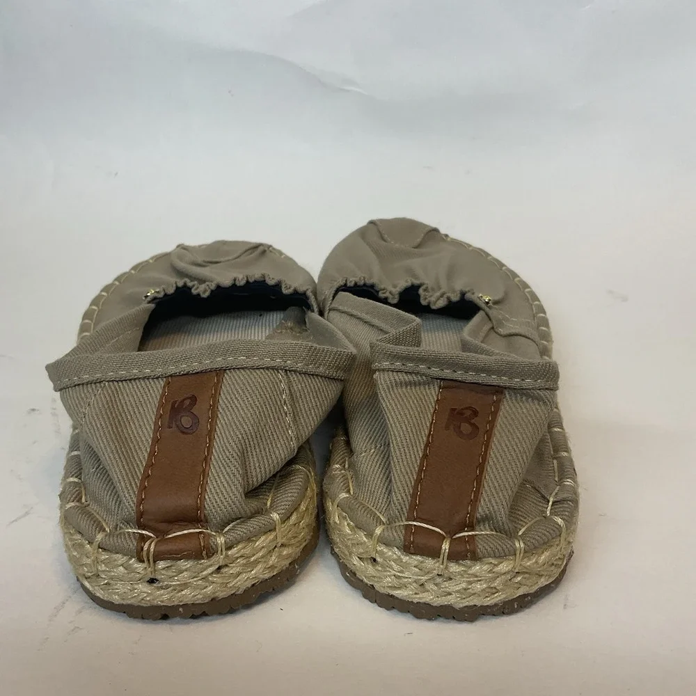 Brujilda Shoes Womens 8 Slip On Espadrille Ivory Canvas‎ Round Toe Casual Beachy